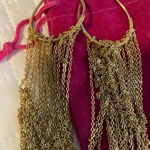 Diane Von Furstenberg Gold Chain earrings